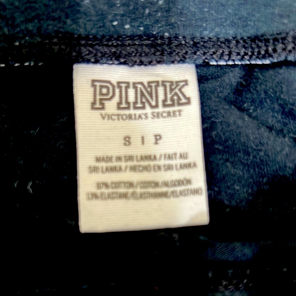 Vintage PINK Black Leggings with Gold Studded Aztec Side Panels - Picture 3 of 4